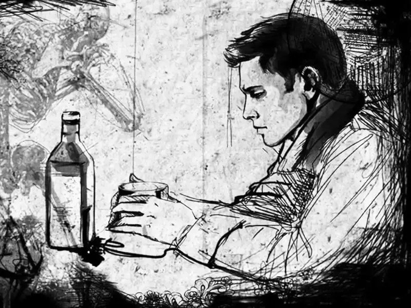 alkogolik-risunok Алкоголик рисунок